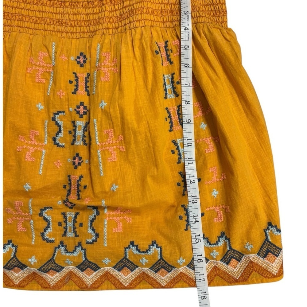 Anthropologie Embroidered Mustard Good Swing Tank Woman’s Size Large NWT - Picture 9 of 11